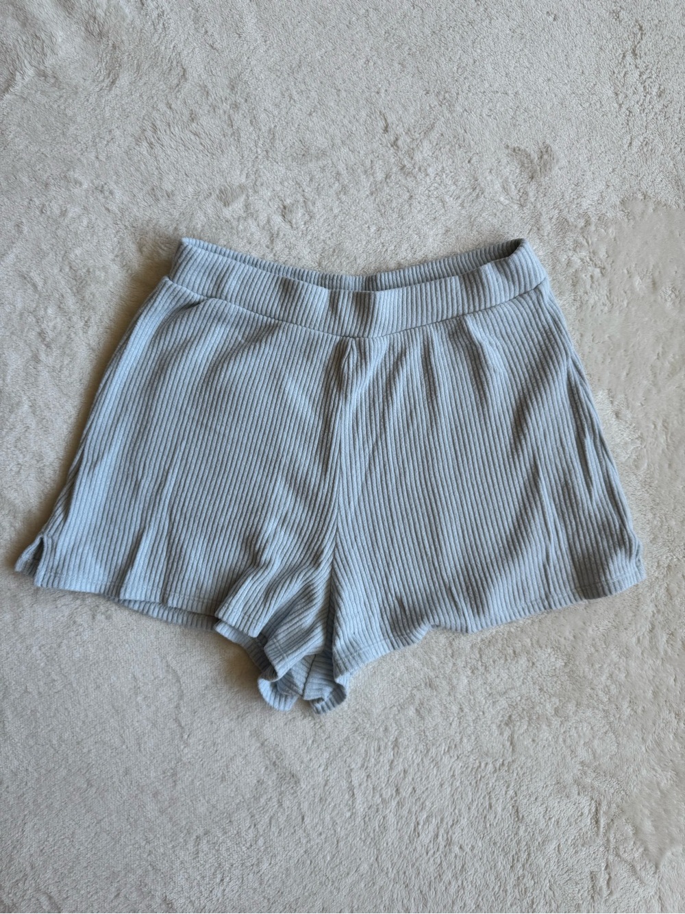 Abercrombie & Fitch Ribbed Lounge Shorts Blue Size S